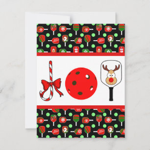 Pickleball Freude Weihnachten Party Red Green auf  Einladung