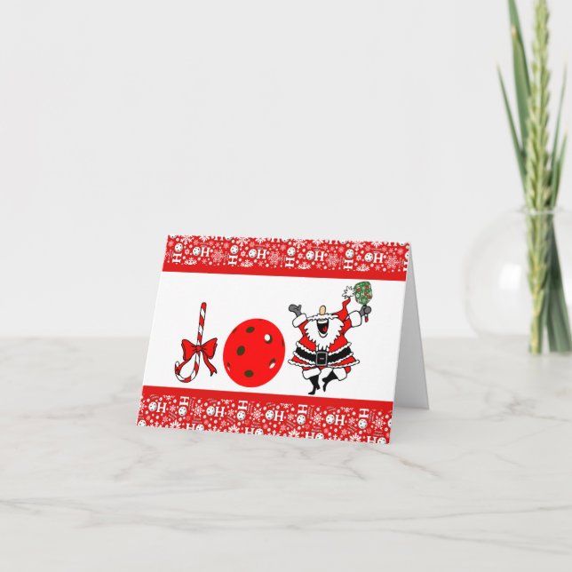 Pickleball Freude Weihnachten Rot und Weiß Weihnac (Vorderseite)