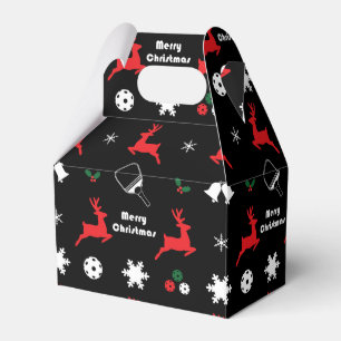 Pickleball Frohe Weihnachten 🎄 Schwarz Geschenkschachtel