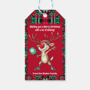 Pickleball 🎄 Frohe Weihnachten, Sondertext Geschenkanhänger