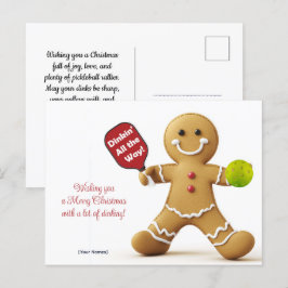 Pickleball 🎄 Frohe Weihnachten, Sondertext Postkarte