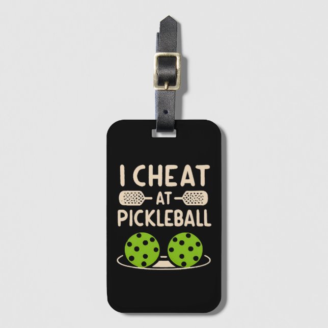 Pickleball Funny Gepäckanhänger (Vorderseite Vertikal)