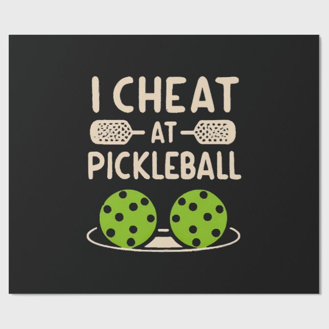 Pickleball Funny Geschenkpapier (Flach)