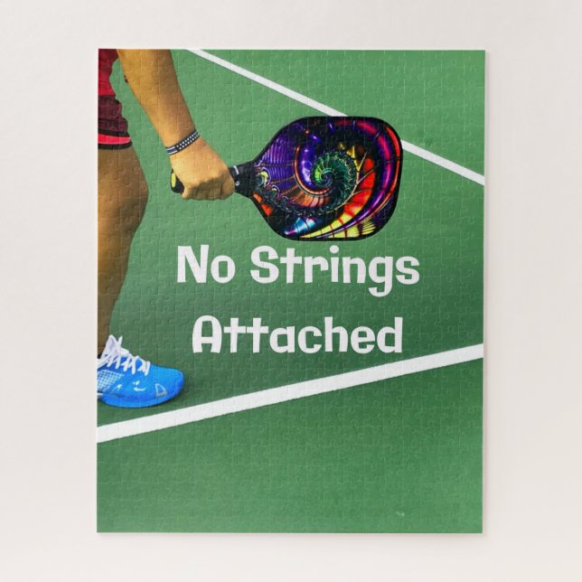 Pickleball Funny No Strings angefügt (Vertikal)