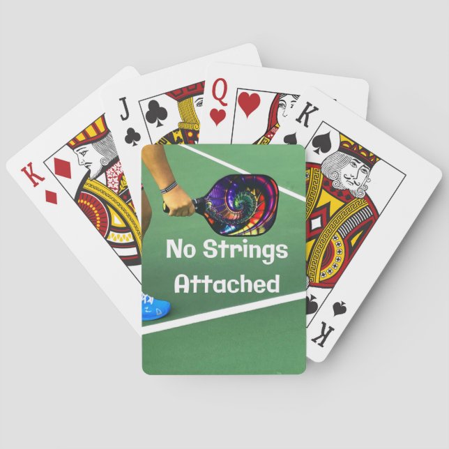 Pickleball Funny No Strings angefügt Spielkarten (Rückseite)
