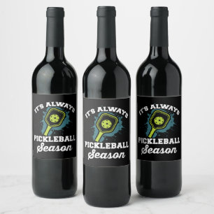 Pickleball Funny Pickleball Geschenke Weinetikett