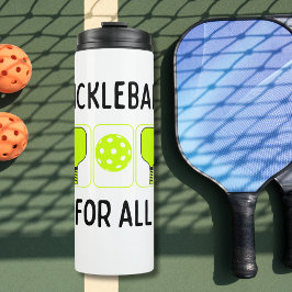 Pickleball für alle Paddeln und Ball Thermosbecher