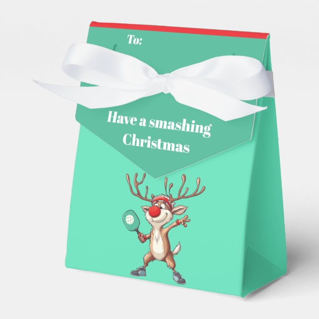 Pickleball für die Kundgebung Reindee im benutzerd Geschenkschachtel (Vorderseite)