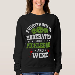 Pickleball für Männer Frauen Cool Pickleball Wein Sweatshirt
