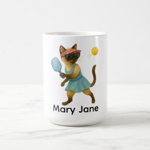 Pickleball für siamesische Katzenliebhaber Kaffeetasse