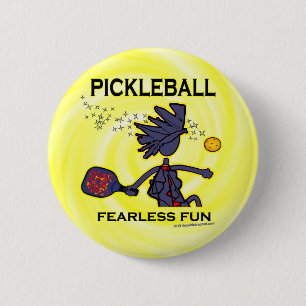 Pickleball furchtloser Spaß Button