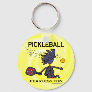 Pickleball furchtloser Spaß Schlüsselanhänger
