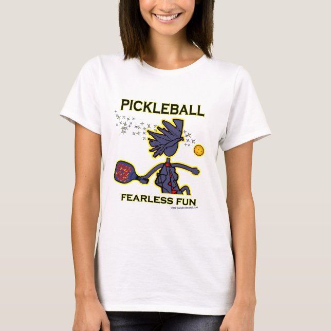 Pickleball furchtloser Spaß T-Shirt (Vorderseite)