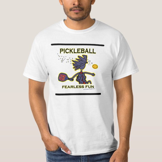 Pickleball furchtloser Spaß T-Shirt (Vorderseite)
