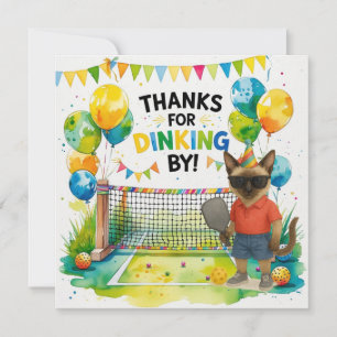 Pickleball Geburtstag Dankeskarte