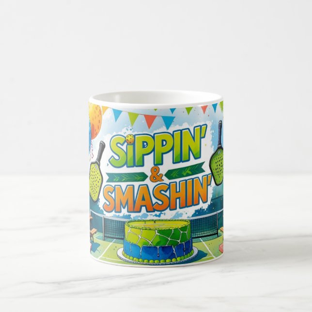 Pickleball Geburtstag Kaffeetasse (Mittel)