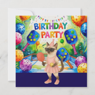 Pickleball-Geburtstagsthema Einladung