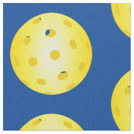 Pickleball Gelbes Ball-Muster auf blau Stoff