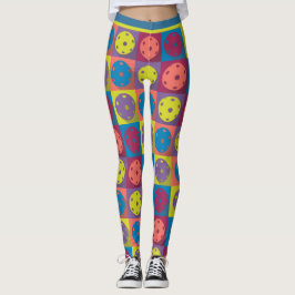 Pickleball - geometrisches Muster, Farbmischung LX Leggings