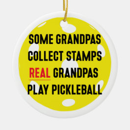 Pickleball-Geschenk für Großvater Keramik Ornament