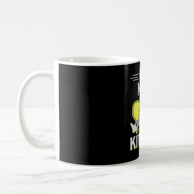 Pickleball Geschenk Real Men Bleibe aus der Küche Kaffeetasse (Links)