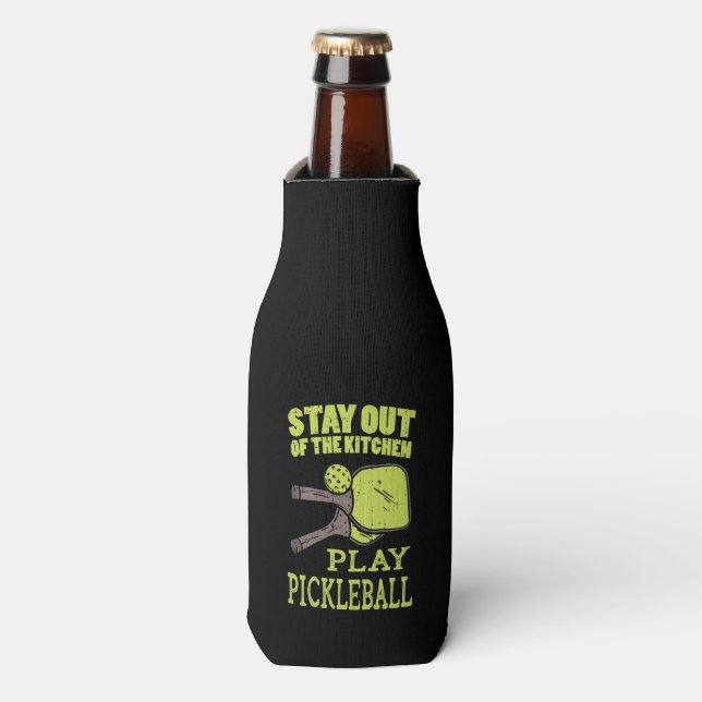 Pickleball-Geschenke Flaschenkühler (Flaschenvorderseite)
