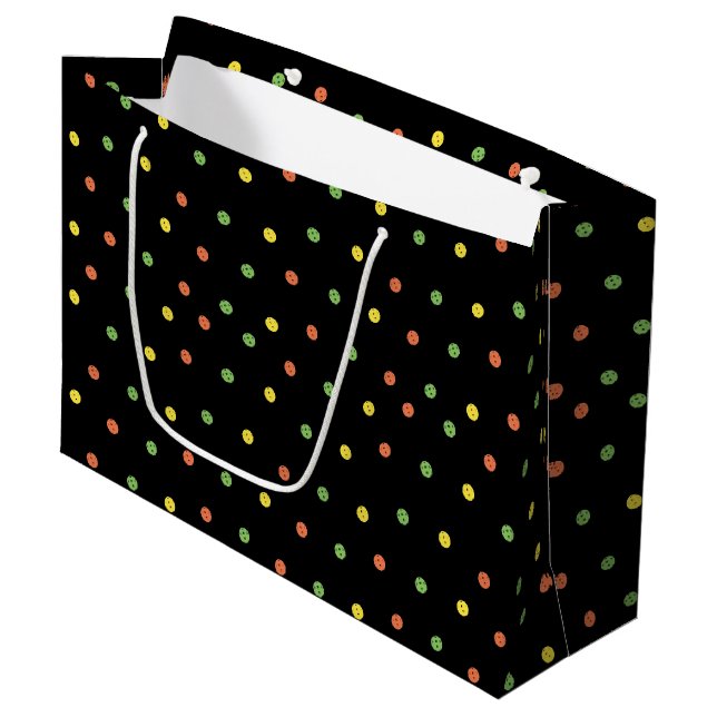 Pickleball-Geschenktasche Große Geschenktüte (Vorderseite Schrägansicht)