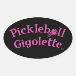 Pickleball Gigolette™ Swingrz Swag Court Jester Ovaler Aufkleber