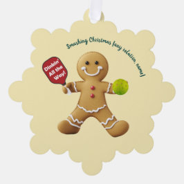 Pickleball Gingerbread Cheer Ornament Karte