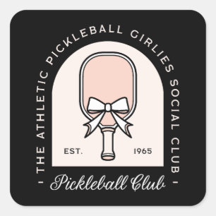 Pickleball Girls Club Ästhetische Bestien, passend Quadratischer Aufkleber