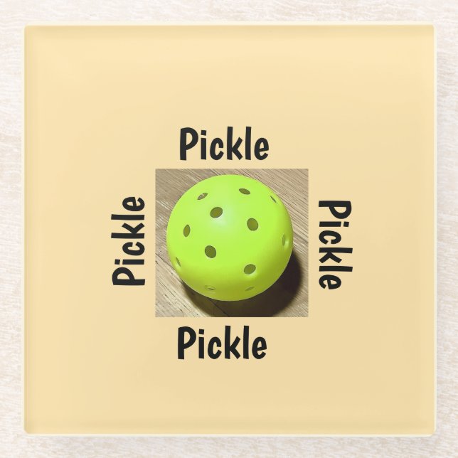 Pickleball  glasuntersetzer (Vorderseite)