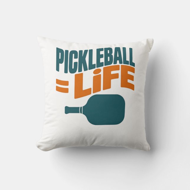 Pickleball gleicht dem Leben Witziger Spieler Kissen (Vorderseite)