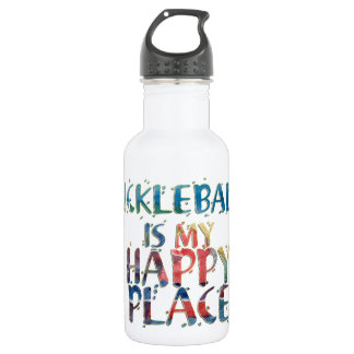 Pickleball glückliche Platz-Wasser-Flasche Edelstahlflasche