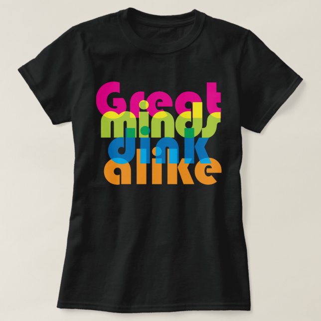 Pickleball Große Köpfe gleichgültig / Mix T-Shirt (Design vorne)