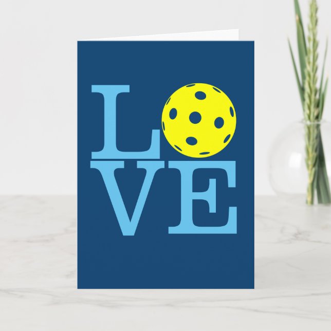 Pickleball Grußkarte - LIEBE Pickleball Karte (Vorderseite)
