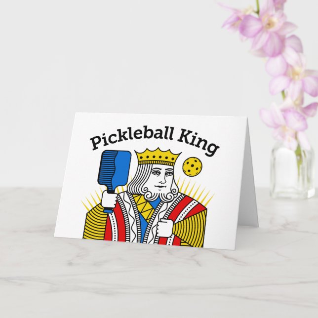 Pickleball Grußkarte - Pickleball King Karte (Orchidee)