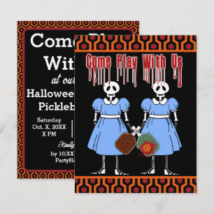 Pickleball Halloween Kostüme Party Horror Twins Einladung