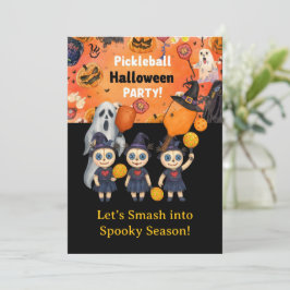 Pickleball-Halloween-Party Einladung