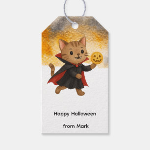 Pickleball-Halloween-Party für Katzenliebhaber Geschenkanhänger