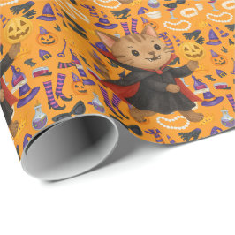 Pickleball-Halloween-Party für Katzenliebhaber Geschenkpapier