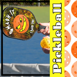 Pickleball Halloween Pumpkin Zerschlagt es Schläger