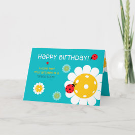 Pickleball Happy Birthday Türkis individuell anpas Karte