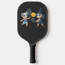 Pickleball Happy Halloween für Spieler mit Geist