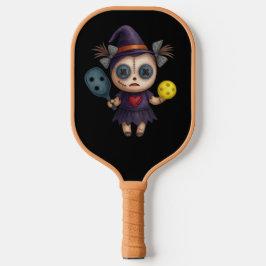 Pickleball Happy Halloween mit Ball überall Schläger