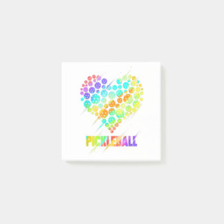 Pickleball Heart - Funny Colorful Paddle Sports Pl Post-it Klebezettel