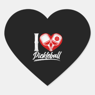 Pickleball Heart I Liebe Pickleball Herz-Aufkleber