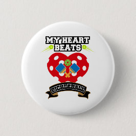 Pickleball Heart Paddle Ball Passion Sport Liebe Button
