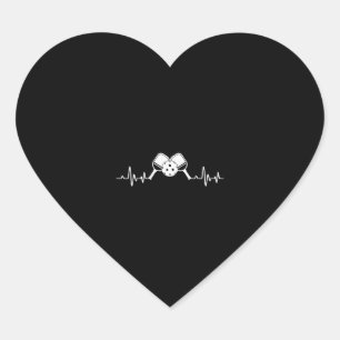 Pickleball Heartbeat EKG Pickleball Paddle Funny Herz-Aufkleber