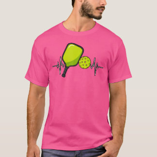 Pickleball Heartbeat Racket Sportliebhaber Paddleb T-Shirt
