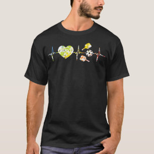 Pickleball Herzschlag Herz Liebe Pickle Ball Männe T-Shirt